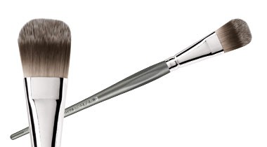 Pincel de maquilhagem espatulado língua de gato 	