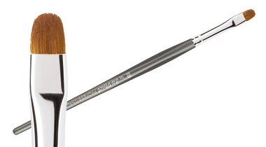 Pincel oval para lábios língua de gato